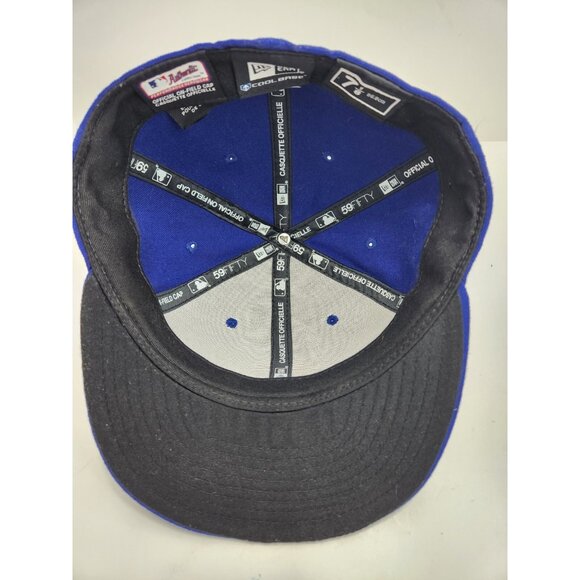 Chicago Cubs Fitted Hat Blue New Era 59Fifty Size 7 1/8 MLB Authentic Collection - Picture 6 of 10